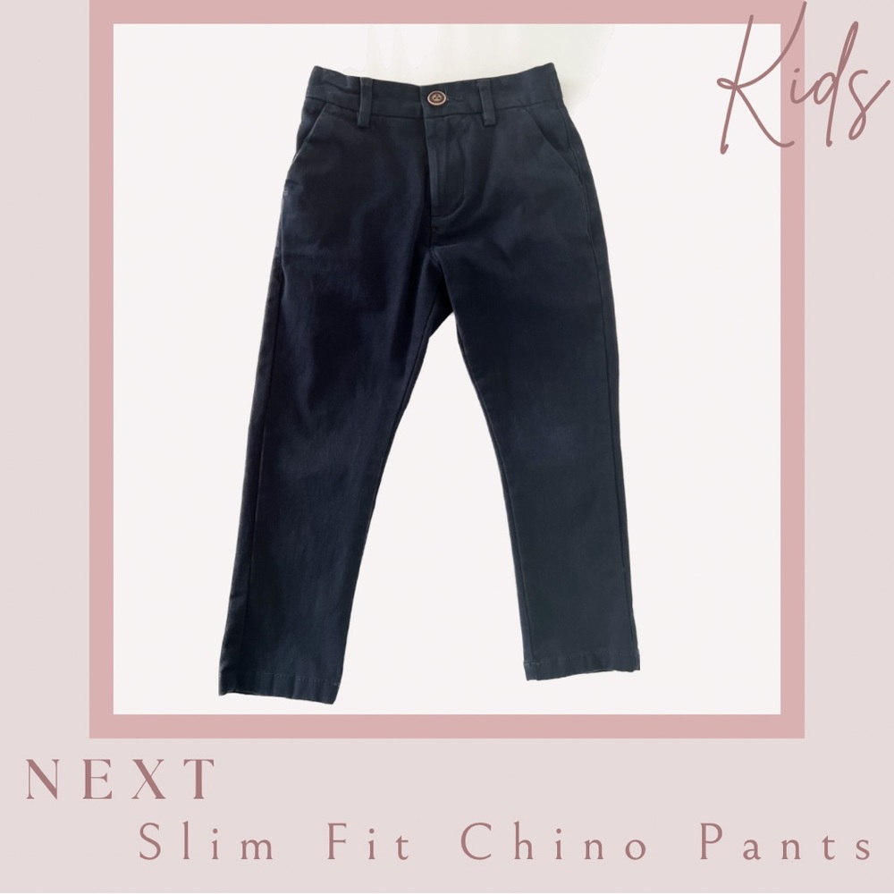 Next Navy Slim Fit Stretch Chino Pants